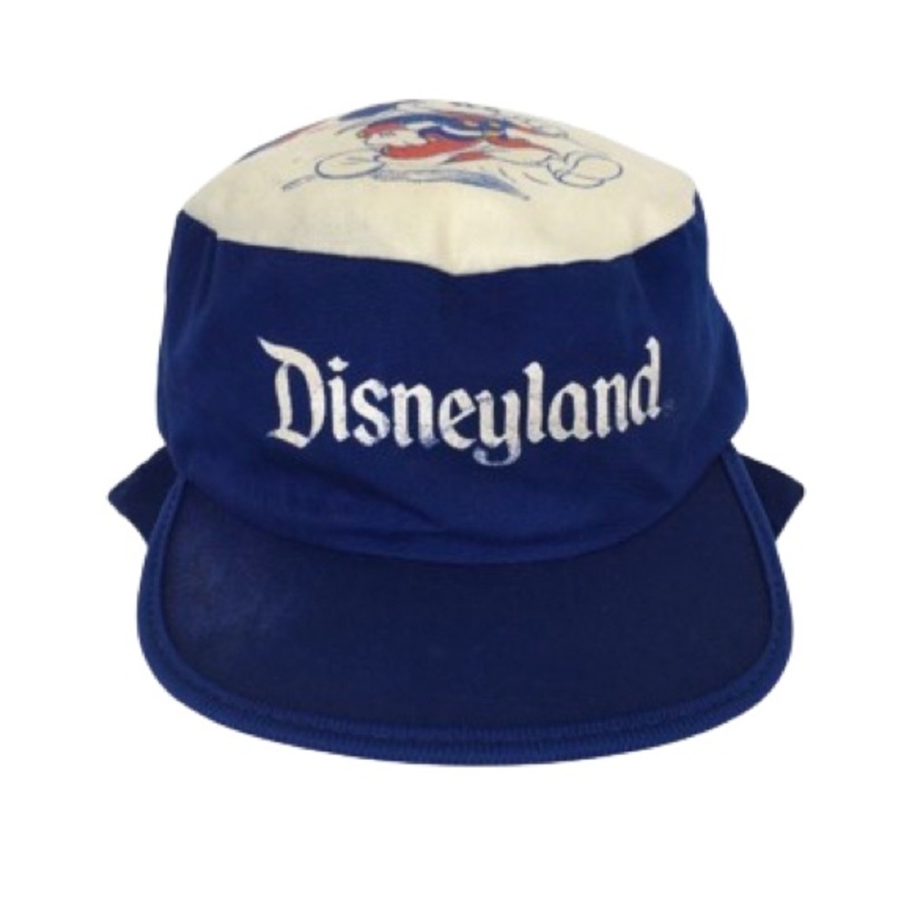 Vintage Walt Disney Productions Disneyland Hat Painters Neck Flap Mickey Mouse